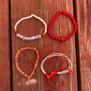 4 Rainbow bracelet set